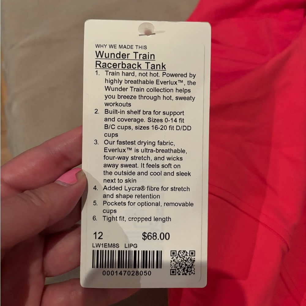 NWT Wunder Train Racerback Tank - Picture 5 of 5